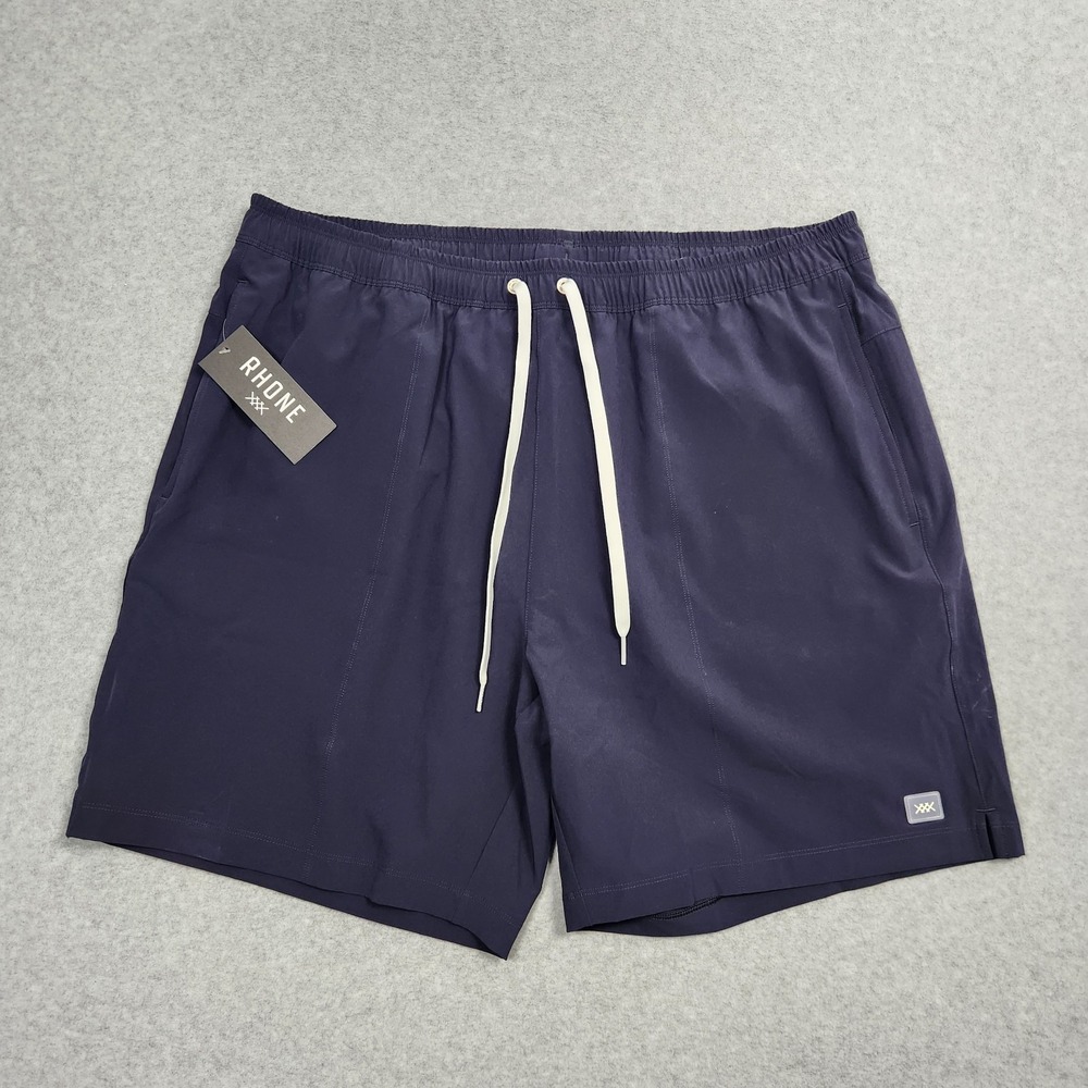 Rhone Swim Trunks Mens XXL R&R Blue True Navy Lined Drawstrings Stretch NEW